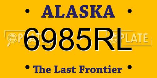 6985RL Alaska License Plate