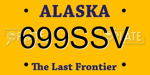 699SSV Alaska License Plate