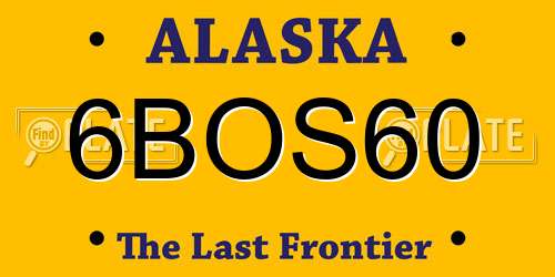 6BOS60 Alaska License Plate