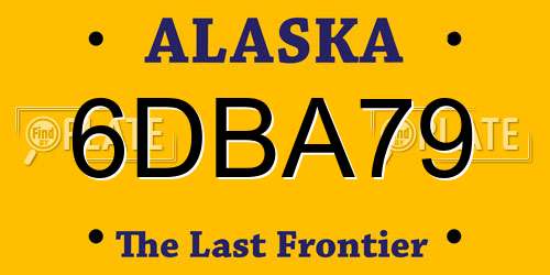 6DBA79 Alaska License Plate