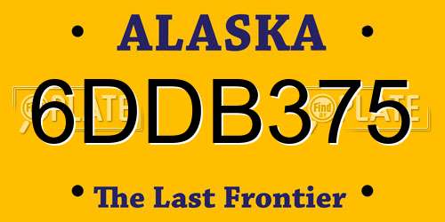 6DDB375 Alaska License Plate