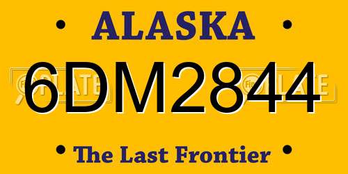 6DM2844 Alaska License Plate