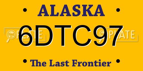 6DTC97 Alaska License Plate