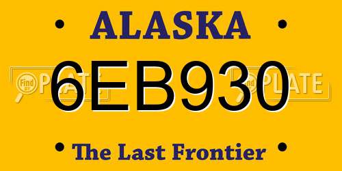 6EB930 Alaska License Plate