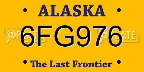6FG976 Alaska License Plate