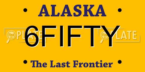 6FIFTY Alaska License Plate
