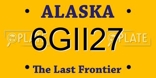 6GII27 Alaska License Plate