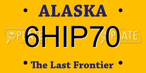 6HIP70 Alaska License Plate