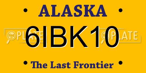 6IBK10 Alaska License Plate