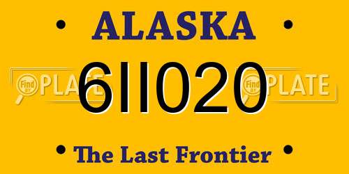 6II020 Alaska License Plate