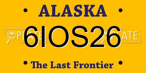 6IOS26 Alaska License Plate
