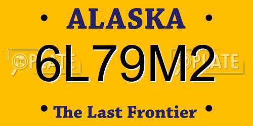 6L79M2 Alaska License Plate