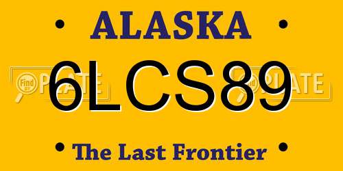 6LCS89 Alaska License Plate