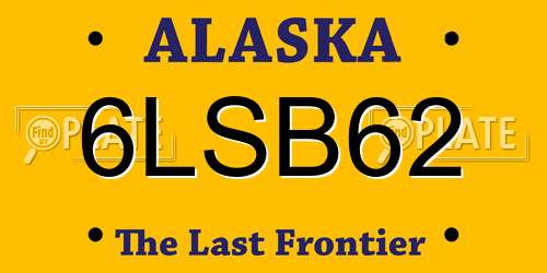 6LSB62 Alaska License Plate