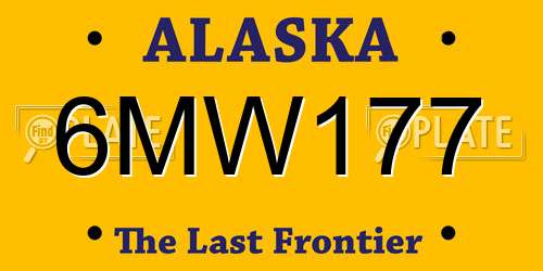 6MW177 Alaska License Plate