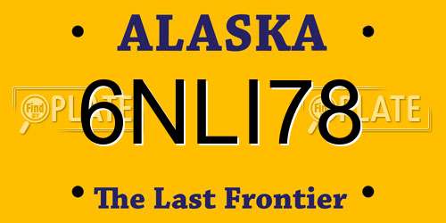 6NLI78 Alaska License Plate