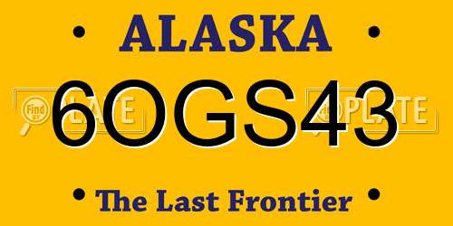 6OGS43 Alaska License Plate