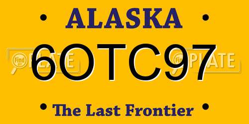 6OTC97 Alaska License Plate