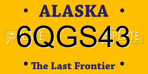 6QGS43 Alaska License Plate