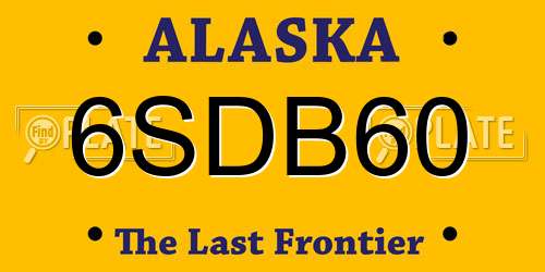 6SDB60 Alaska License Plate
