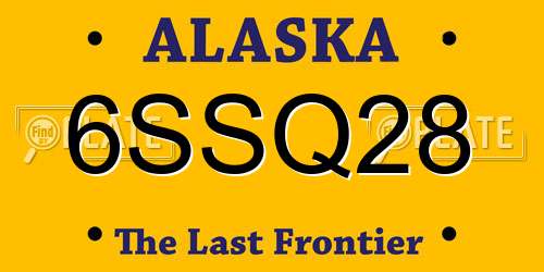 6SSQ28 Alaska License Plate