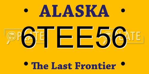 6TEE56 Alaska License Plate
