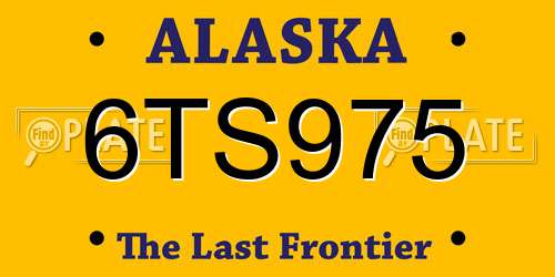 6TS975 Alaska License Plate