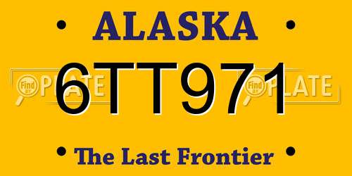 6TT971 Alaska License Plate
