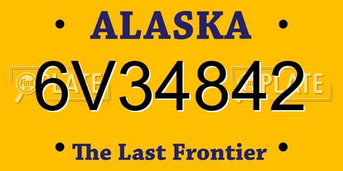 6V34842 Alaska License Plate