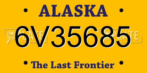 6V35685 Alaska License Plate