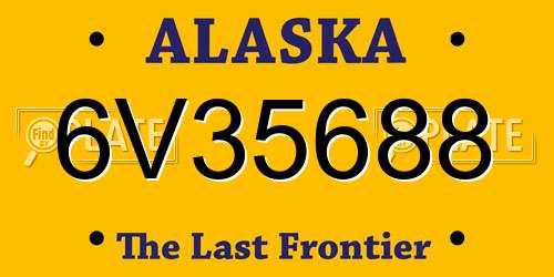 6V35688 Alaska License Plate