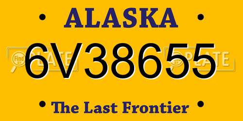 6V38655 Alaska License Plate