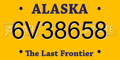 6V38658 Alaska License Plate