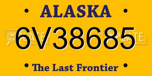6V38685 Alaska License Plate