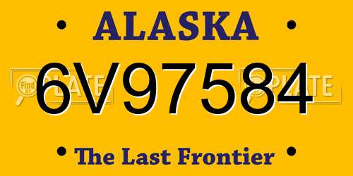 6V97584 Alaska License Plate