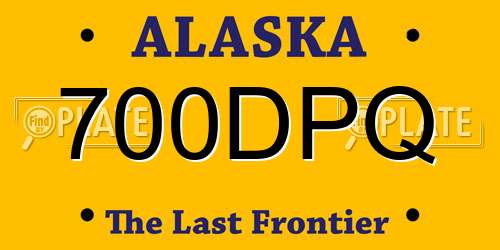 700DPQ Alaska License Plate