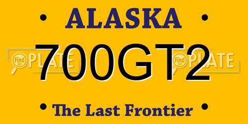 700GT2 Alaska License Plate