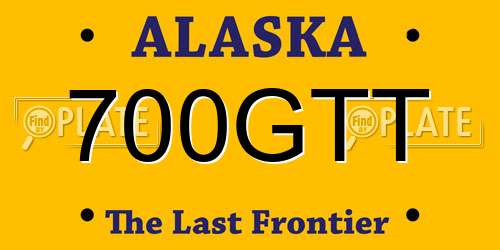 700GTT Alaska License Plate