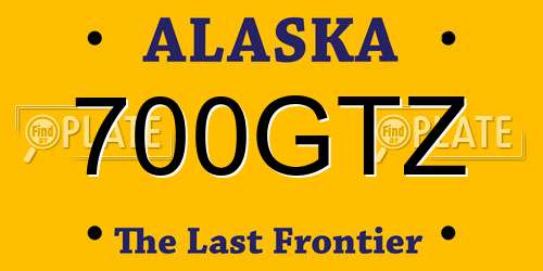 700GTZ Alaska License Plate