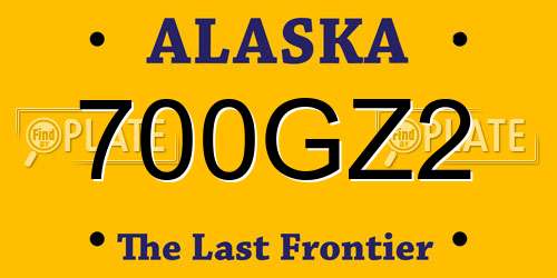 700GZ2 Alaska License Plate
