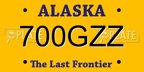 700GZZ Alaska License Plate