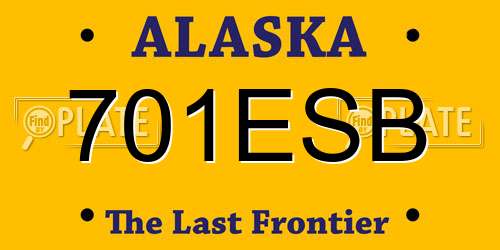 701ESB Alaska License Plate