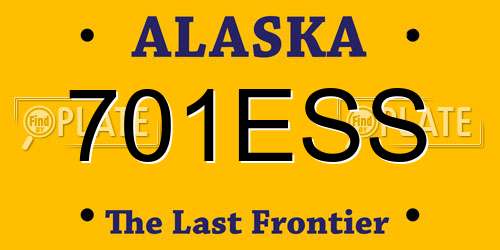 701ESS Alaska License Plate