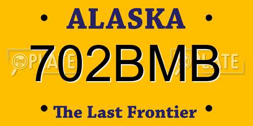 702BMB Alaska License Plate