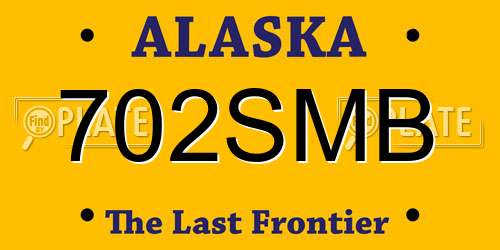 702SMB Alaska License Plate