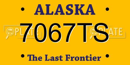 7067TS Alaska License Plate