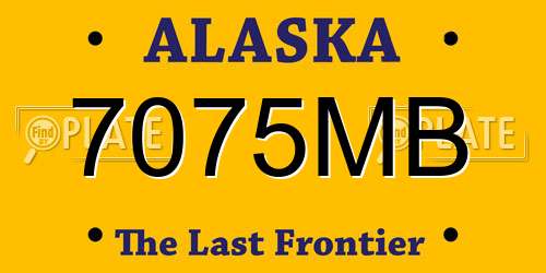 7075MB Alaska License Plate