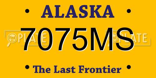 7075MS Alaska License Plate