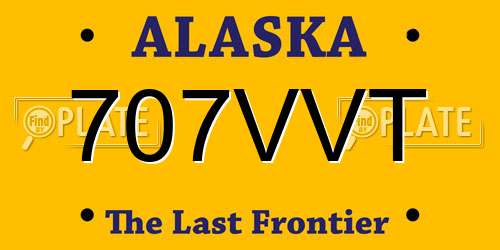 707VVT Alaska License Plate