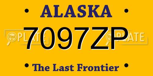 7097ZP Alaska License Plate